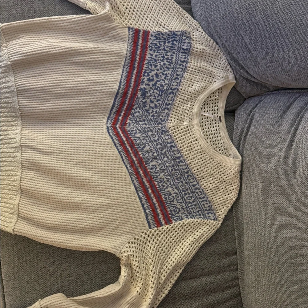 Cozy Knit Sweater with Patterned Yoke - Picture 6 of 6